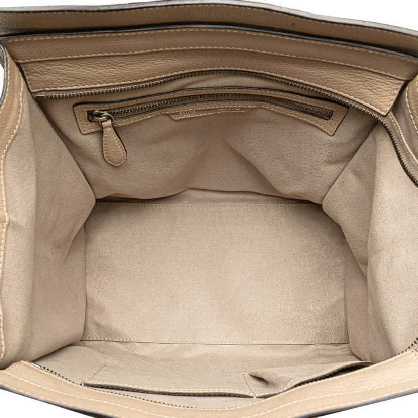 Celine Mini Calfskin Luggage Tote Brown Leather Good condition - Model View