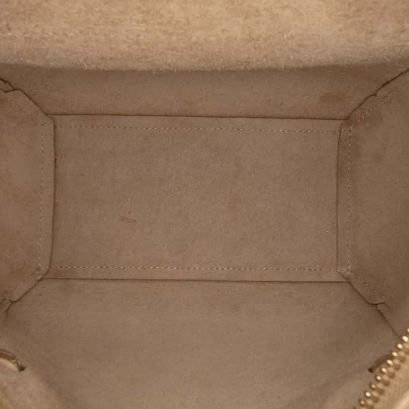 Celine Nano Grained Calfskin Belt Bag Gold Leather Good condition - Model View