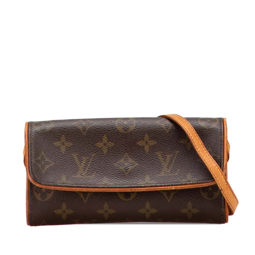 Louis Vuitton Monogram Pochette Twin PM Brown Canvas Good condition - Front View