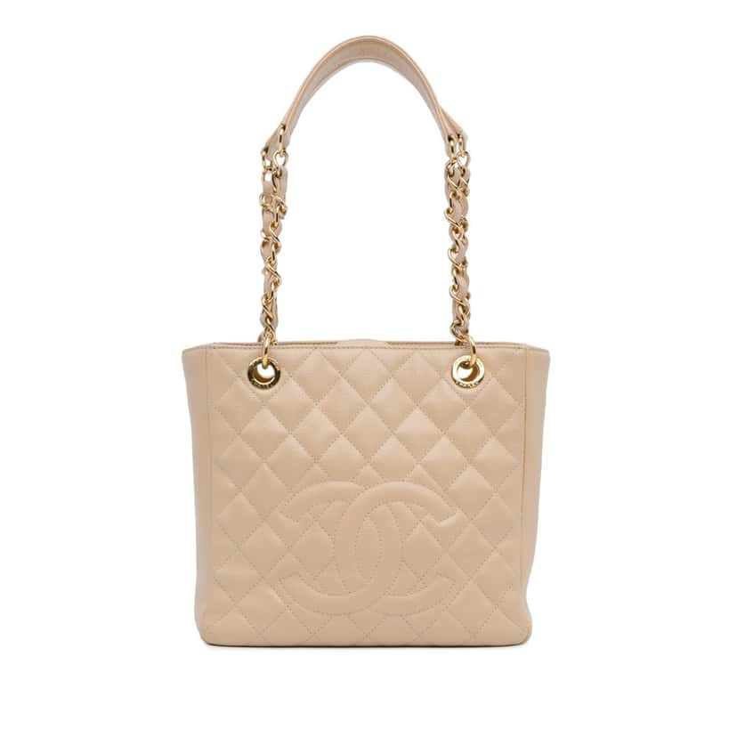 Chanel Caviar Petite Shopping Tote Brown Leather Good condition - Front View