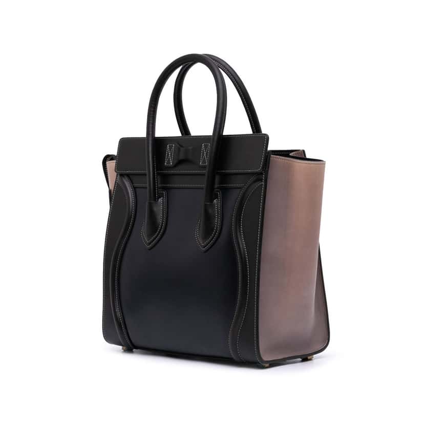 Celine Micro Tricolor Leather Luggage Tote Blue Leather Good condition - Back View