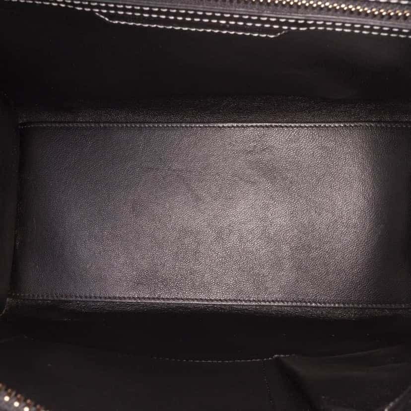 Celine Micro Tricolor Leather Luggage Tote Blue Leather Good condition - Model View