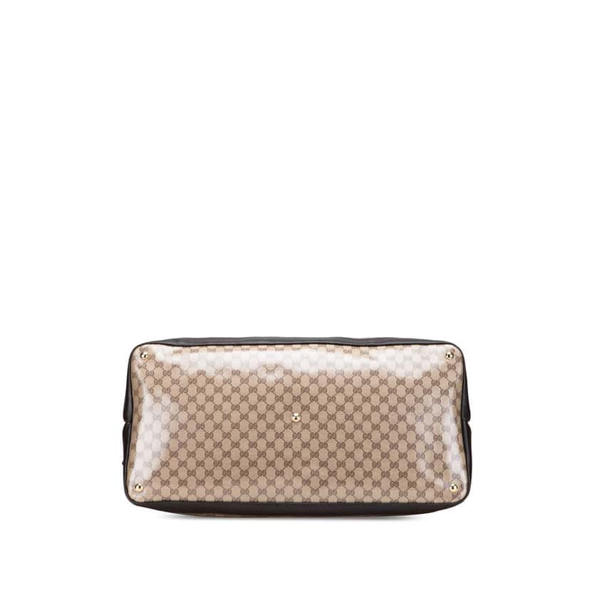 Gucci XL GG Crystal Travel Bag Brown Canvas Good condition - Inside View