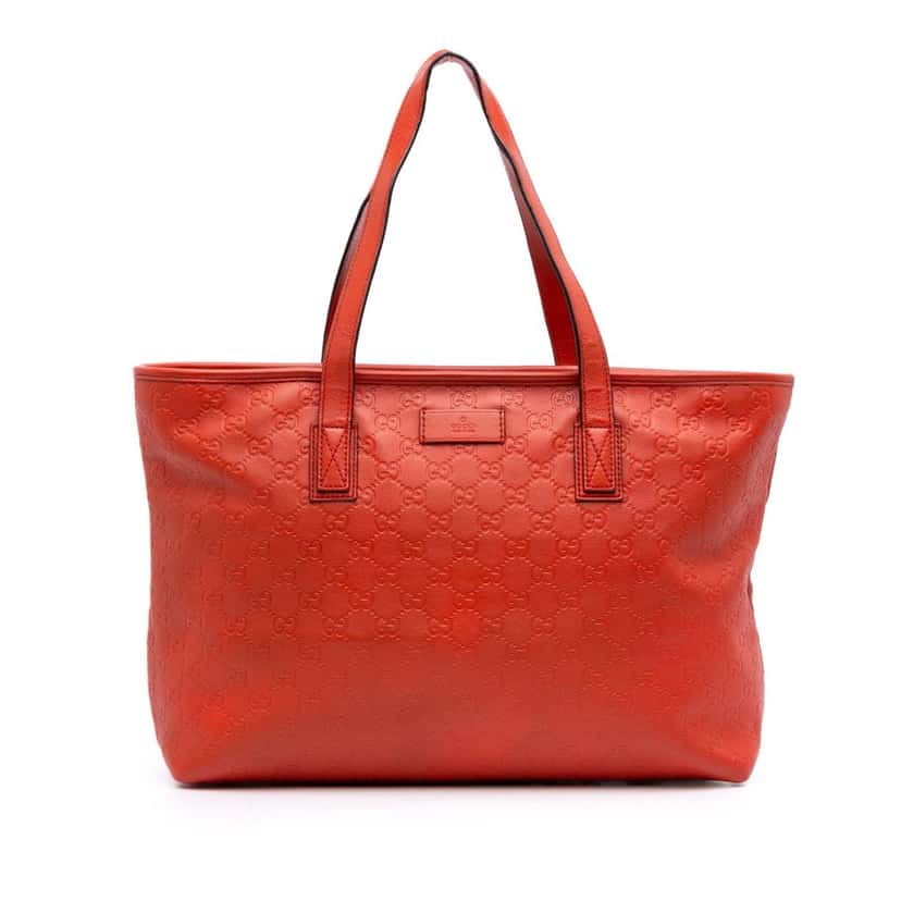 Gucci Medium Guccissima Tote Orange Leather Good condition - Front View