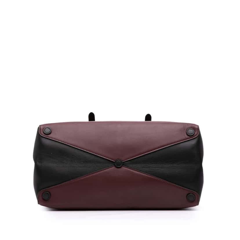 Prada Medium Bicolor City Calf Double Satchel Red Leather Good condition - Inside View
