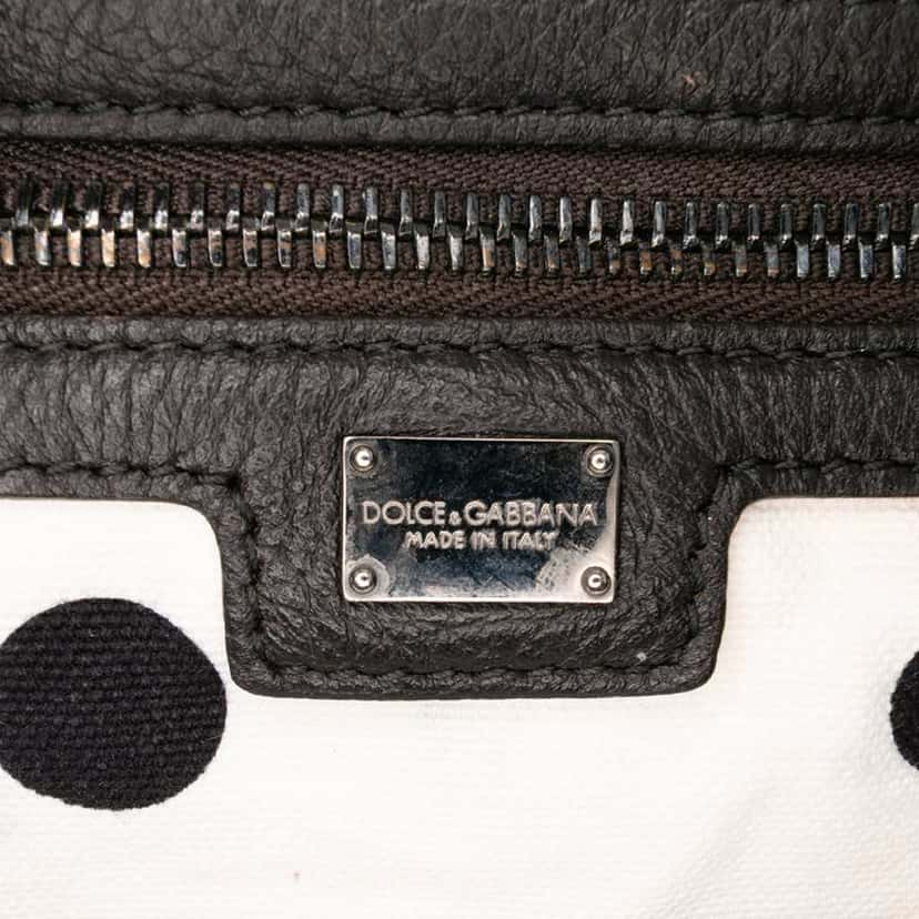 Dolce & Gabbana Canvas Family Beach Print Tote Brown Canvas Good condition - Box View