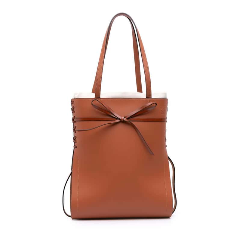 Loewe Leather Ikebana Tote Brown Leather Very good condition - Front View