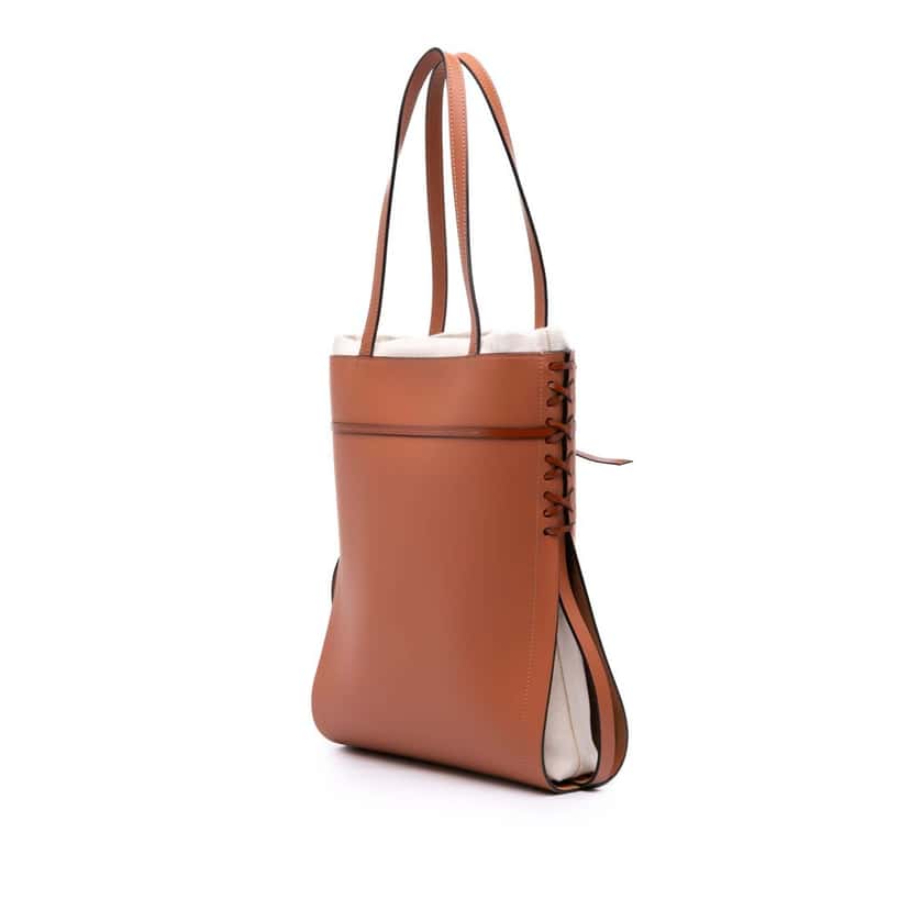 Loewe Leather Ikebana Tote Brown Leather Very good condition - Back View
