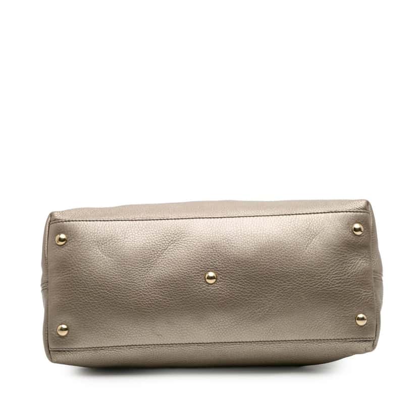 Gucci Small Metallic Leather Soho Working Satchel Gold Leather Good condition - Inside View