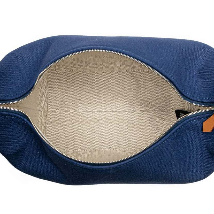 Hermès Large Canvas Bride A Brac Blue Canvas Good condition - Model View