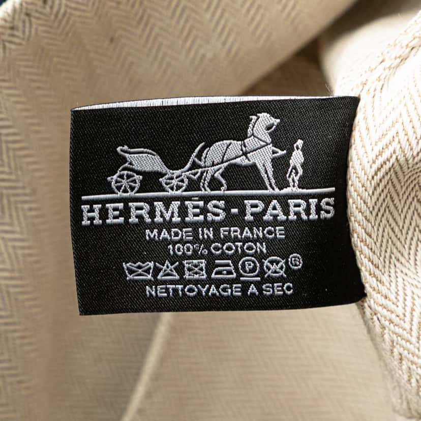 Hermès Large Canvas Bride A Brac Blue Canvas Good condition - Box View