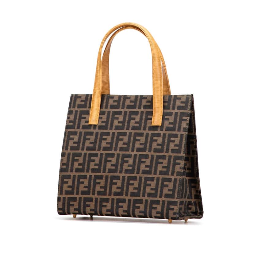 Fendi Zucca Canvas Front Pocket Tote Brown Canvas Good condition - Back View