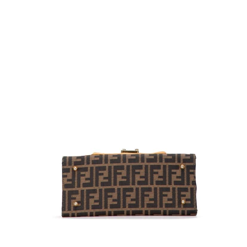Fendi Zucca Canvas Front Pocket Tote Brown Canvas Good condition - Inside View