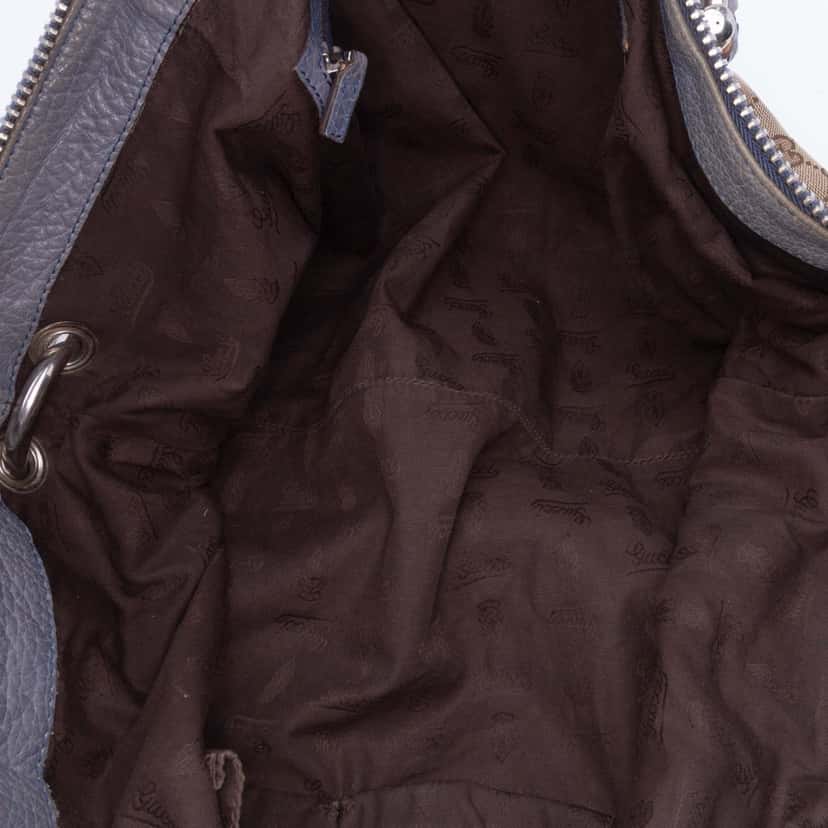 Gucci Medium GG Canvas Bamboo Bar Tote Brown Canvas Good condition - Model View