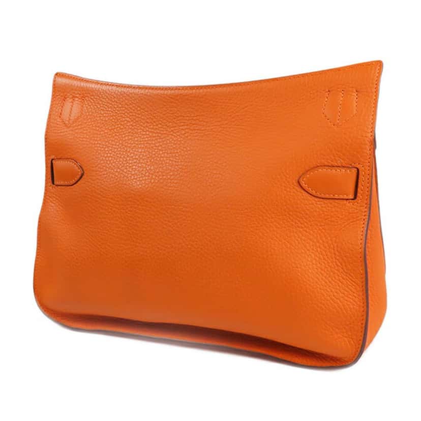 Hermès Clemence Jypsiere 31 Orange Leather Good condition - Back View