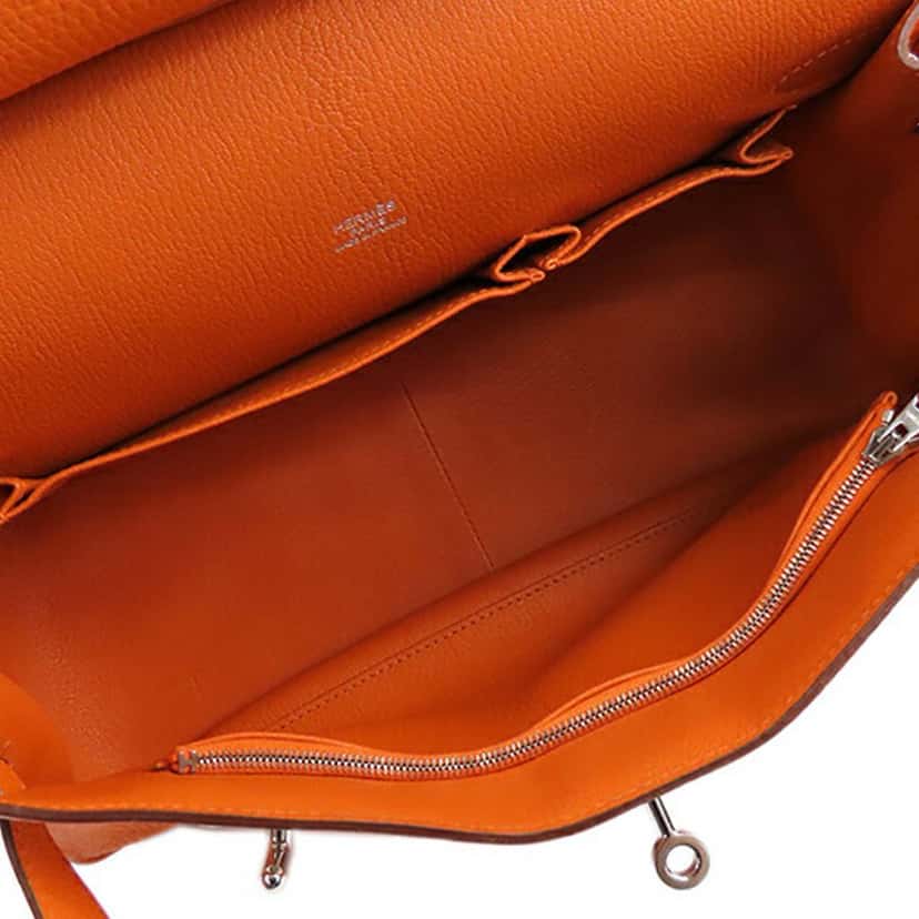 Hermès Clemence Jypsiere 31 Orange Leather Good condition - Model View