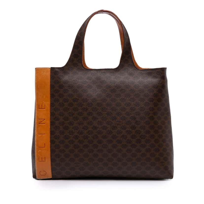 Celine Macadam Coated Canvas Tote Brown Canvas Good condition - Front View