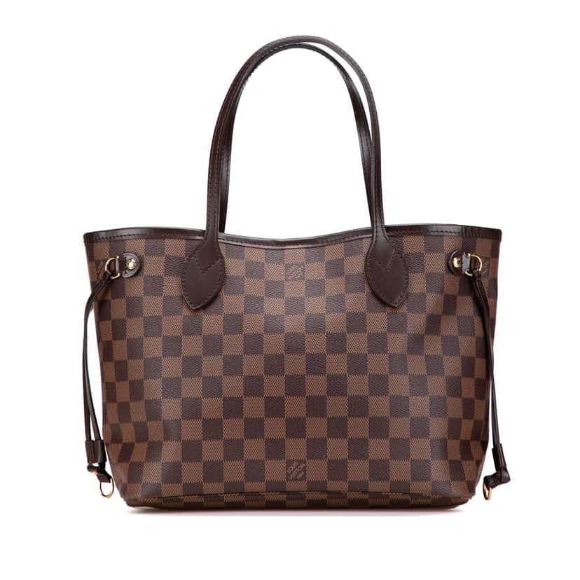 Louis Vuitton Damier Ebene Neverfull PM Brown Canvas Good condition - Front View