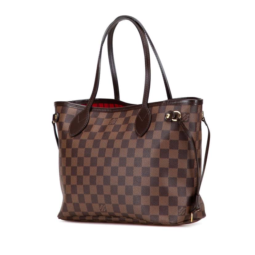 Louis Vuitton Damier Ebene Neverfull PM Brown Canvas Good condition - Back View