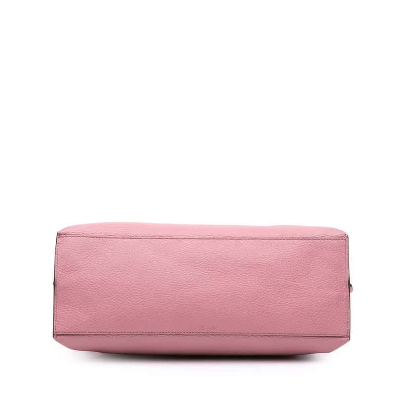 Gucci Medium Leather Bamboo Daily Satchel Pink Leather Good condition - Inside View