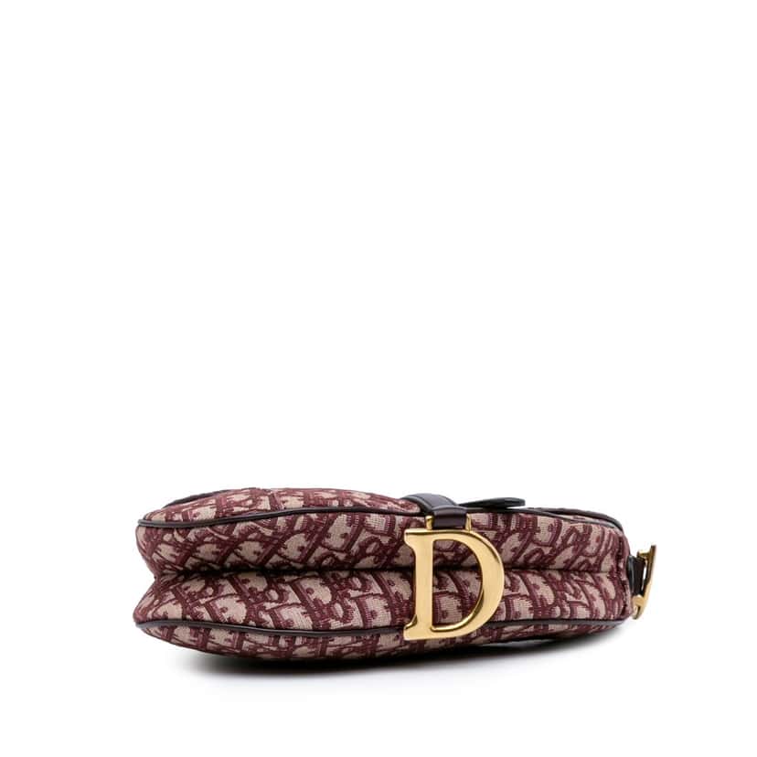 Dior Oblique Canvas Saddle Bag Red Canvas Good condition - Inside View