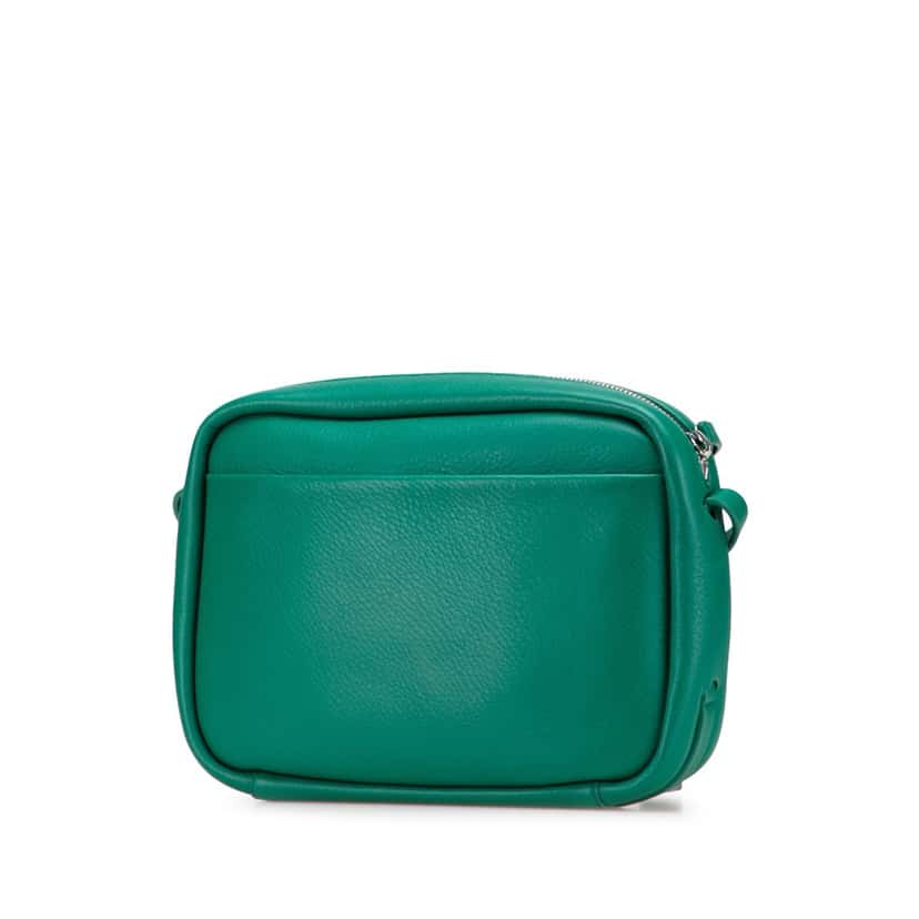 Balenciaga Leather Logo Everyday Camera Bag S Green Leather Good condition - Back View