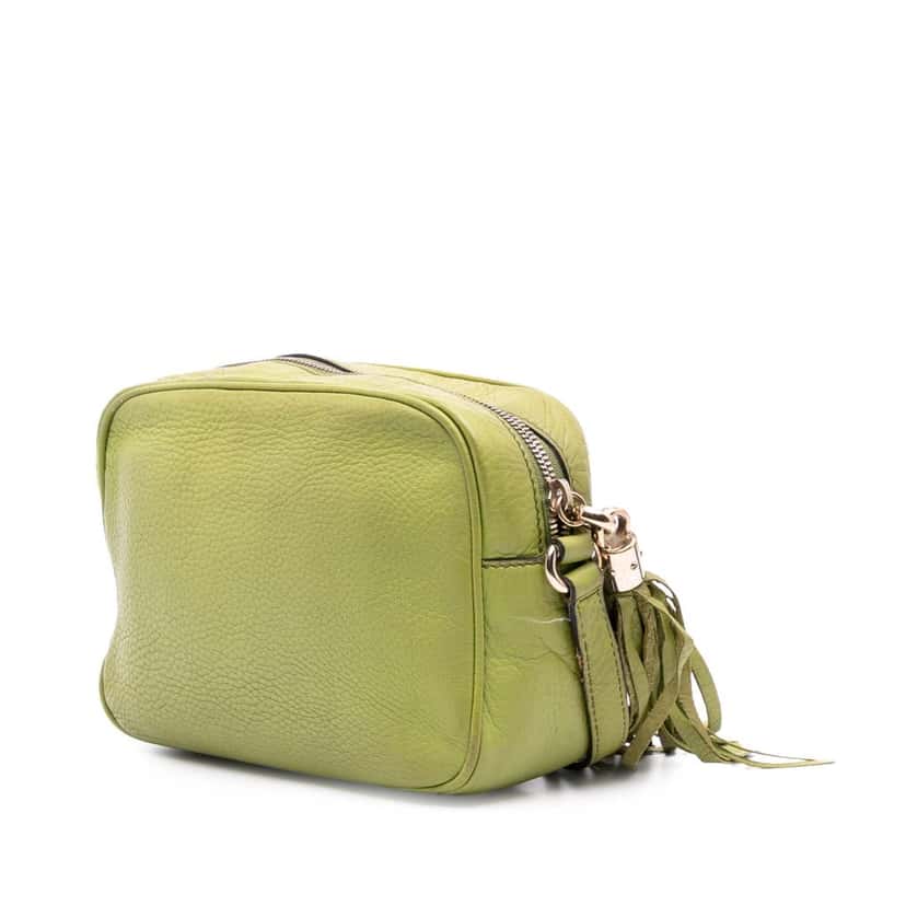 Gucci Leather Soho Disco Crossbody Green Leather Good condition - Back View