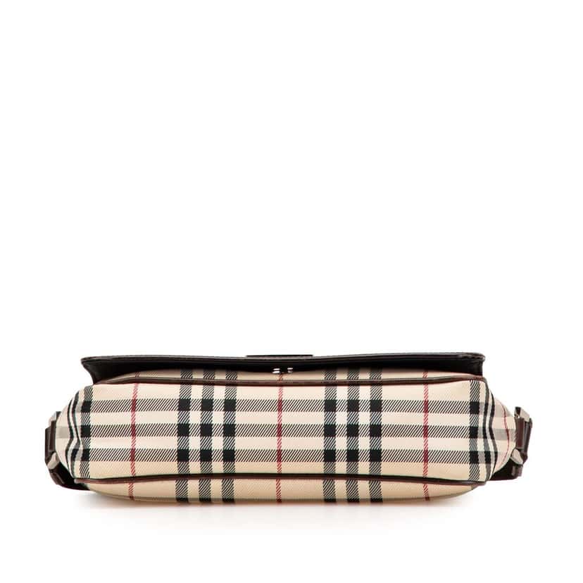 Burberry House Check Canvas Flap Crossbody Brown Canvas Good condition - Inside View