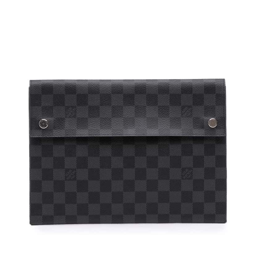 Louis Vuitton Damier Graphite Alpha Pochette GM Black Canvas Good condition - Front View
