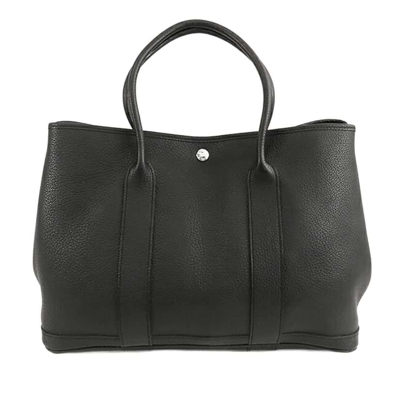 Hermès Negonda Garden Party 36 Black Leather Good condition - Front View