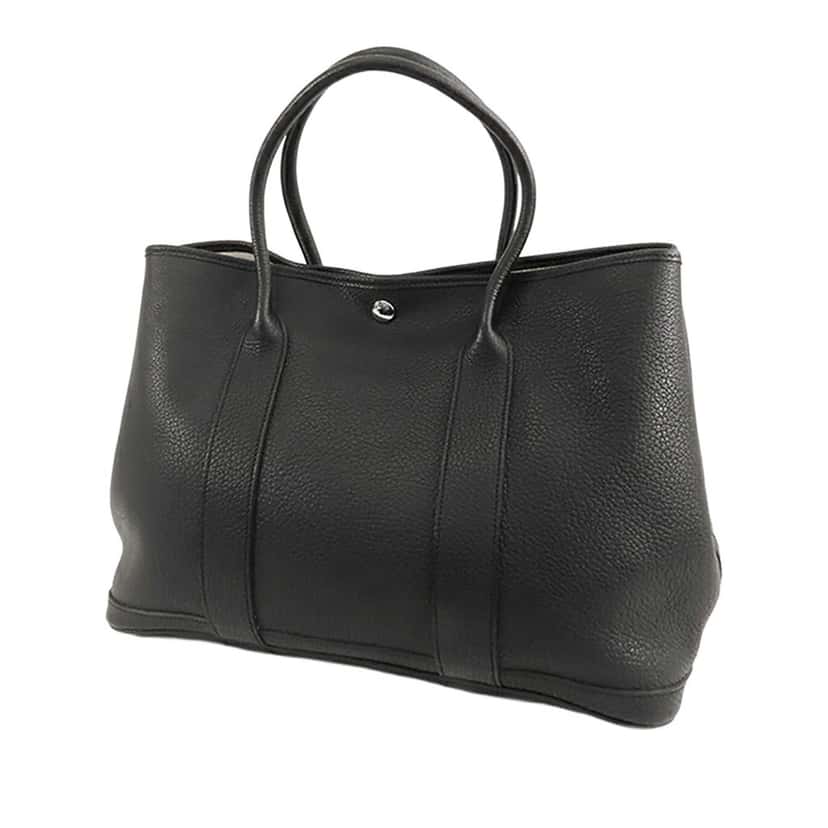 Hermès Negonda Garden Party 36 Black Leather Good condition - Back View