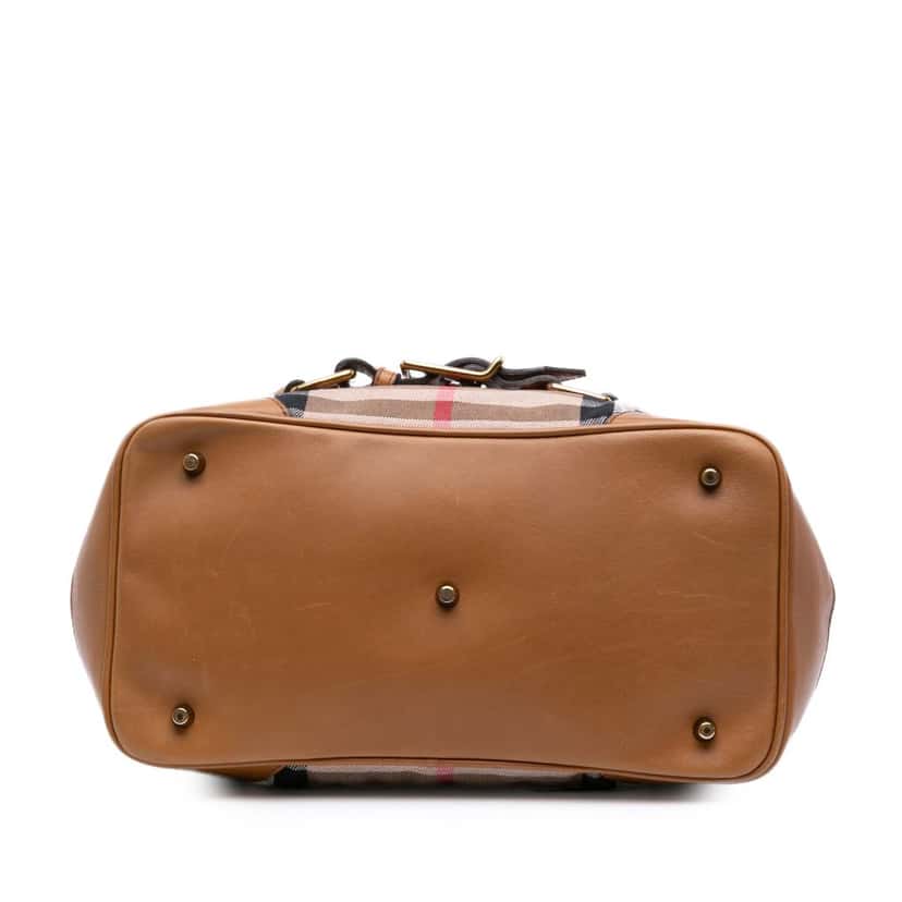 Burberry House Check Canvas Brecon Satchel Brown Canvas Good condition - Inside View