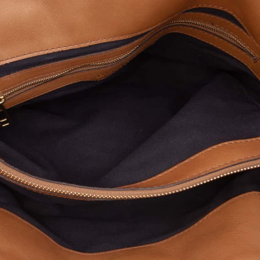 Burberry House Check Canvas Brecon Satchel Brown Canvas Good condition - Model View