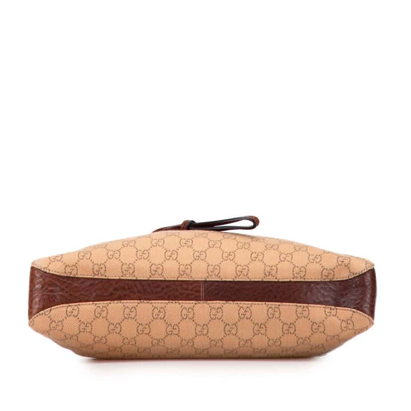 Gucci GG Denim Horsebit Shoulder Bag Brown Denim Good condition - Inside View