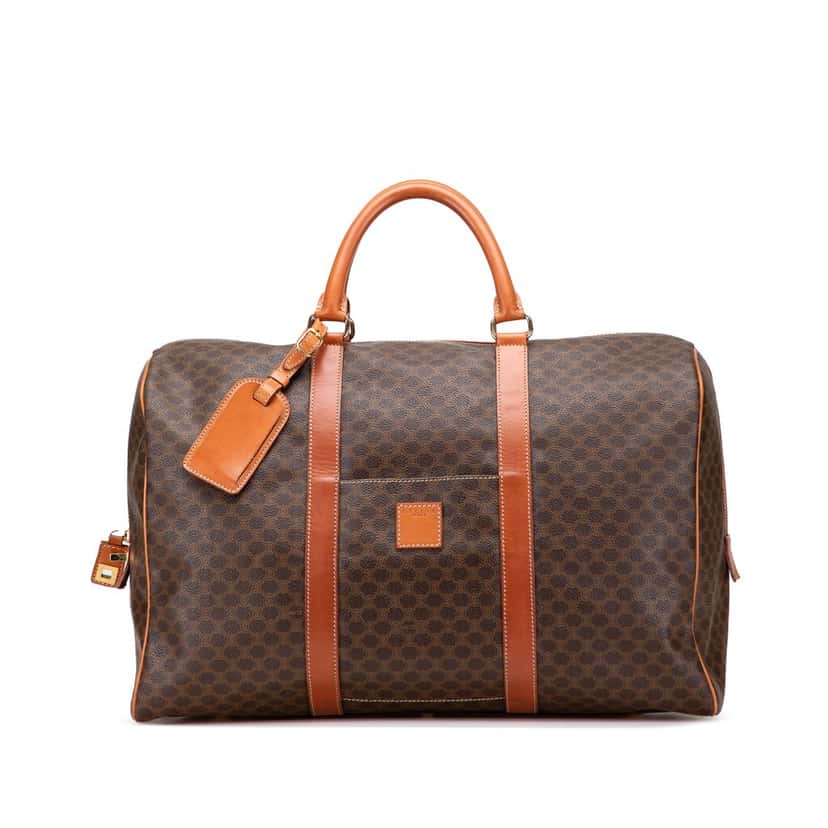 Celine Macadam Coated Canvas Travel Bag Brown Canvas Good condition - Front View