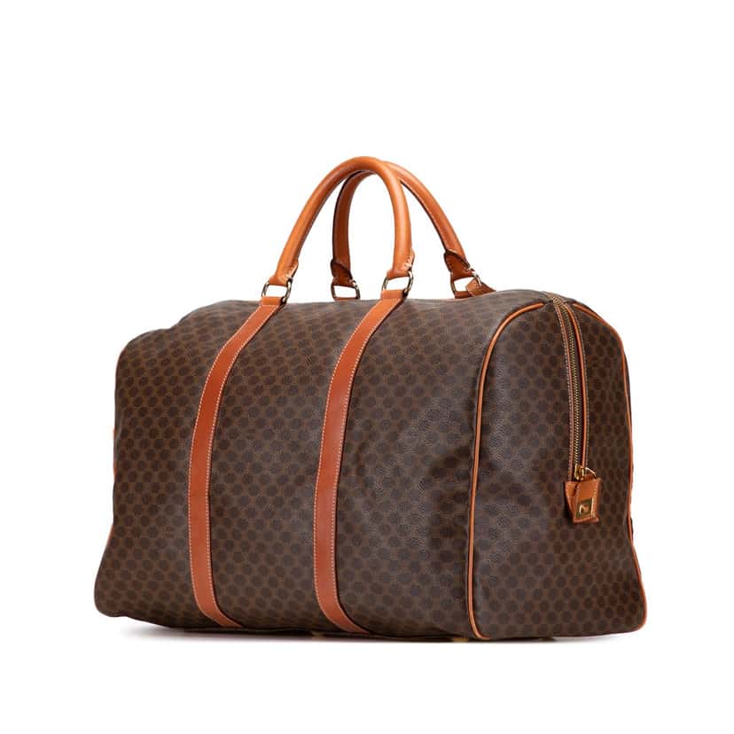 Celine Macadam Coated Canvas Travel Bag Brown Canvas Good condition - Back View
