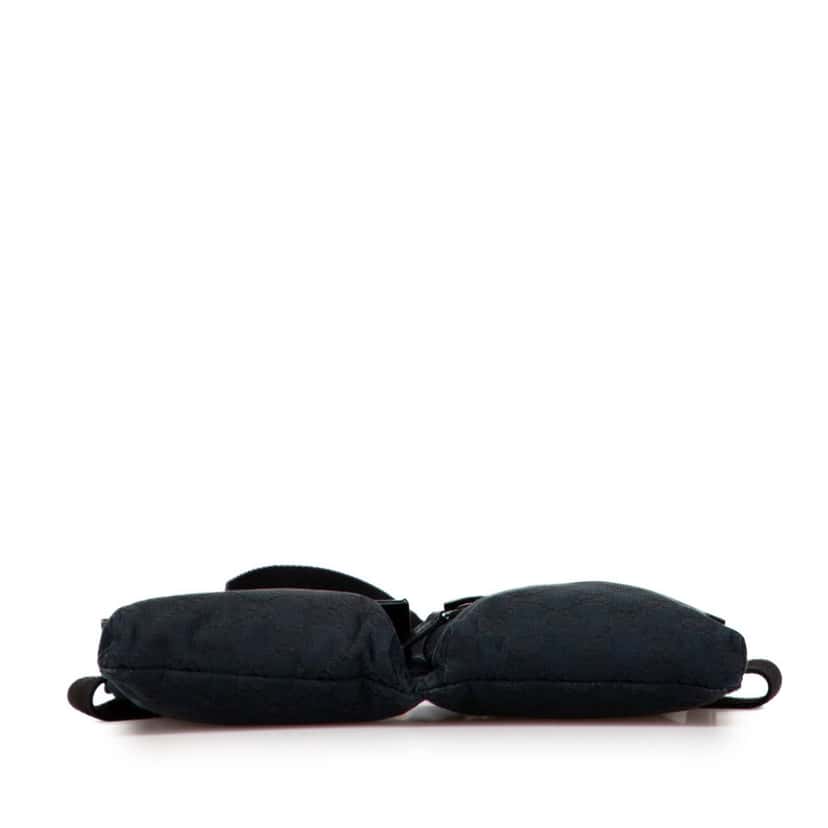 Gucci GG Canvas Double Pocket Belt Bag Black Canvas Good condition - Inside View