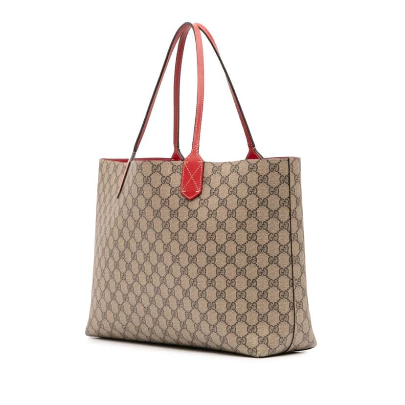 Gucci Medium GG Supreme Reversible Tote Brown Canvas Good condition - Back View