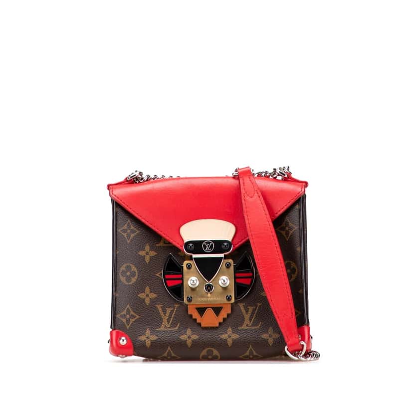 Louis Vuitton Monogram Tribal Mask Pochette PM Brown Canvas Very good condition - Front View