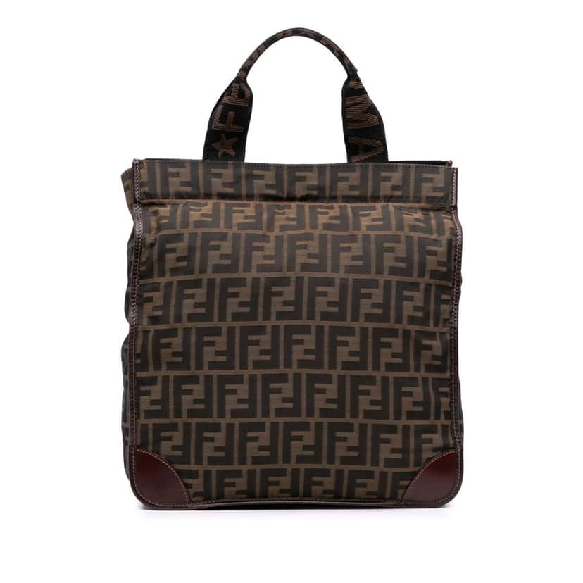 Fendi Zucca Canvas Shopping Tote Brown Canvas Good condition - Front View
