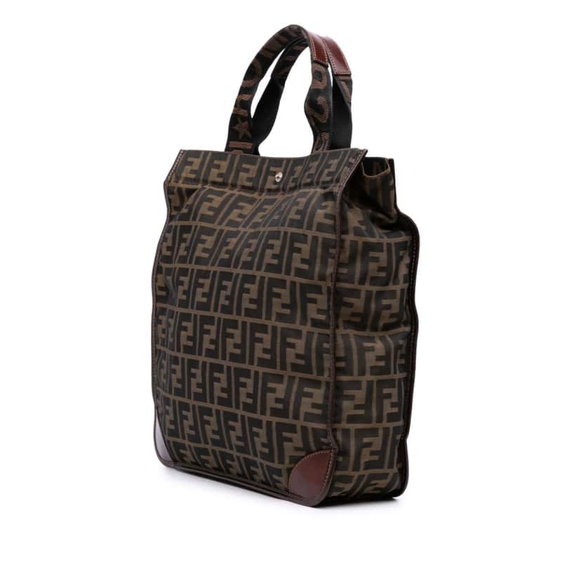 Fendi Zucca Canvas Shopping Tote Brown Canvas Good condition - Back View
