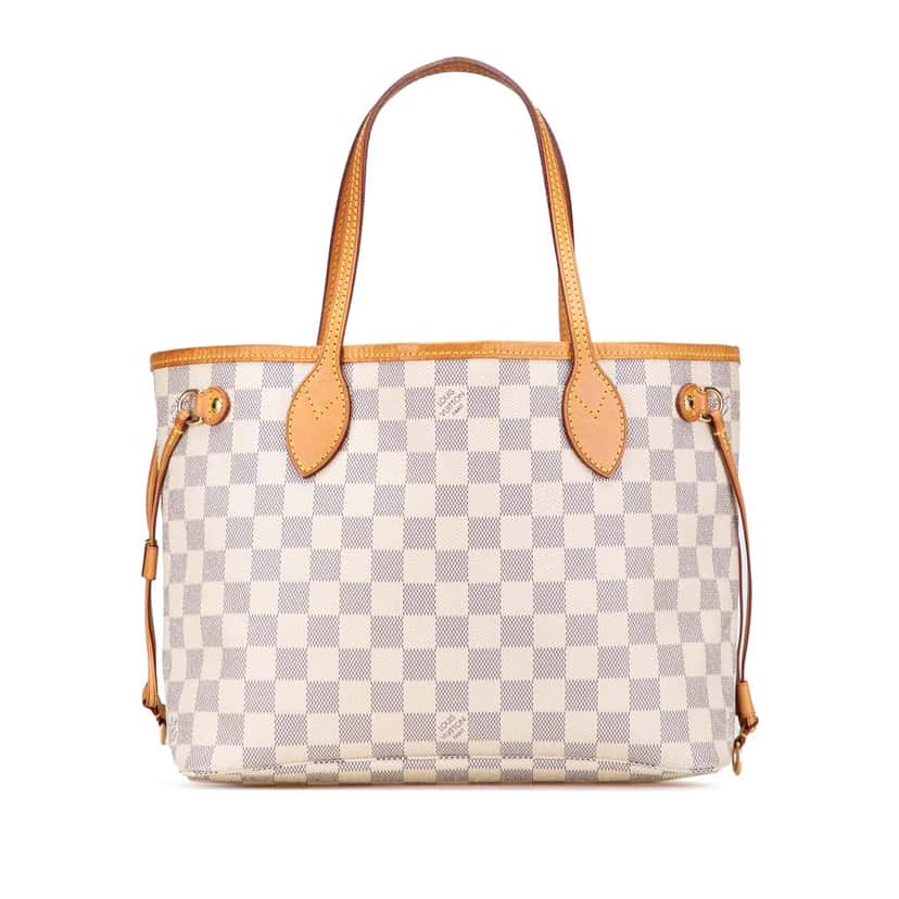 Louis Vuitton Damier Azur Neverfull PM White Canvas Very good condition - Front View