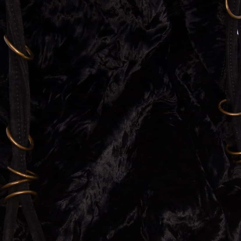 Prada Velvet Shoulder Bag Black Velvet Good condition - Model View