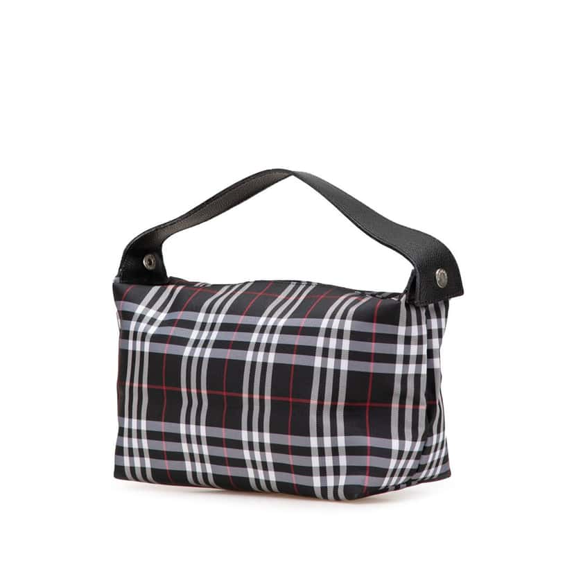 Burberry House Check Nylon Handbag Black Good condition - Back View