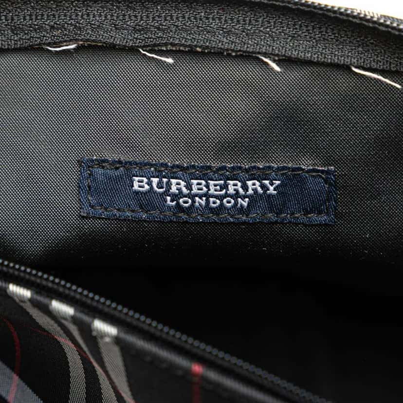 Burberry House Check Nylon Handbag Black Good condition - Box View