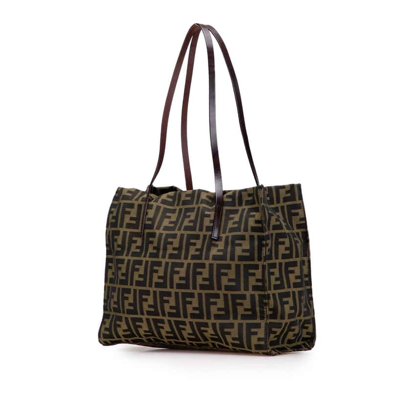 Fendi Zucca Canvas Tote Brown Canvas Good condition - Back View