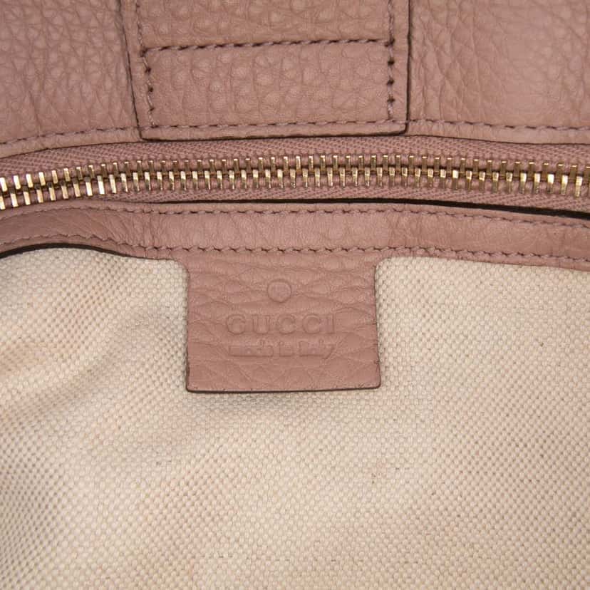 Gucci Medium Calfskin Bamboo Shopper Satchel Pink Leather Good condition - Box View