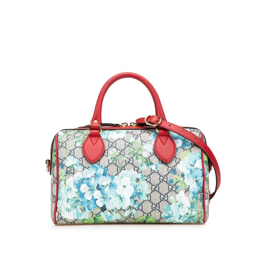 Gucci Small GG Blooms Boston Grey Canvas Good condition - Front View