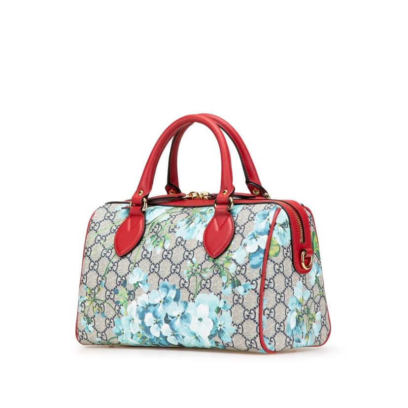Gucci Small GG Blooms Boston Grey Canvas Good condition - Back View
