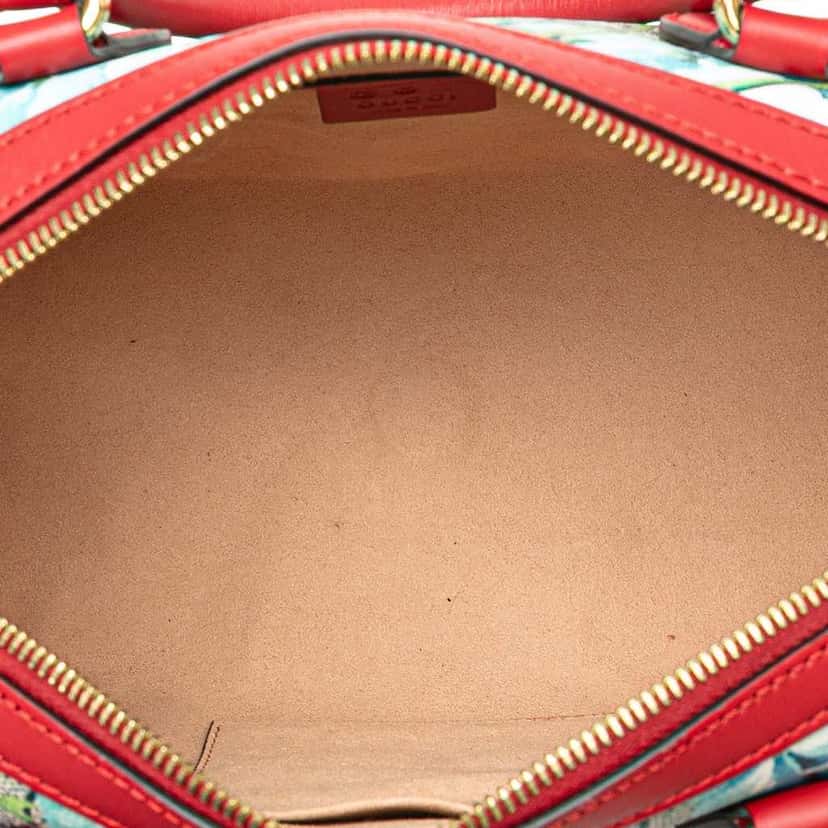 Gucci Small GG Blooms Boston Grey Canvas Good condition - Model View